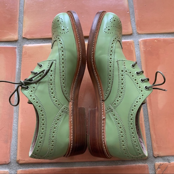 Paul Smith Men’s Leather Green Lace-Up Dress Shoes - Picture 5 of 9